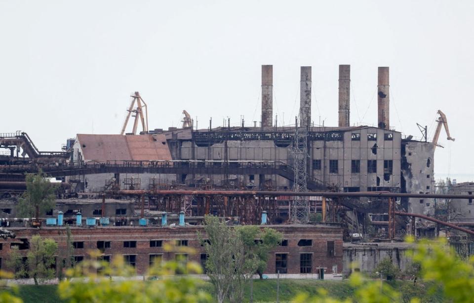 The Azovstal Iron and Steel Works in the southern port city of Mariupol (REUTERS)