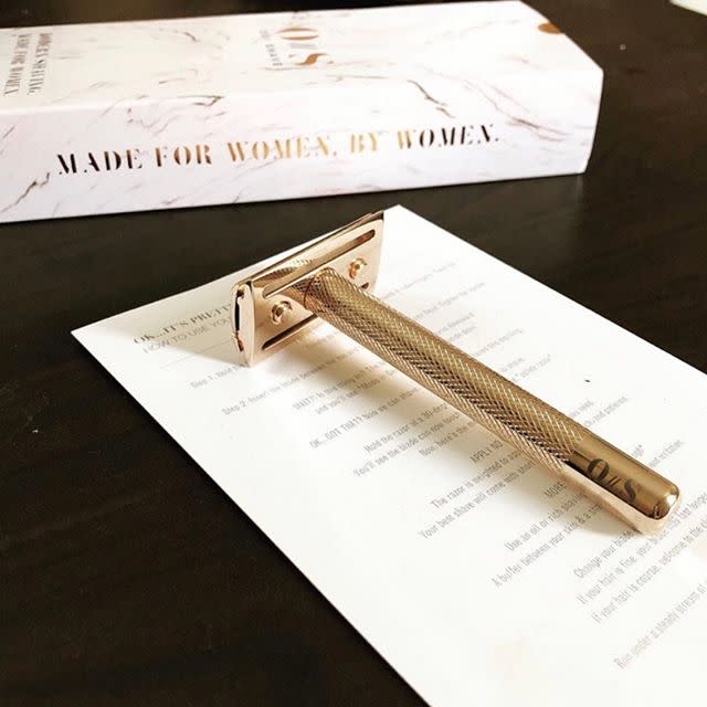 <p>Add a dose of luxury to your shaving experience with Oui the People. After growing more and more frustrated with typical pink razors that leave nicks and cuts behind, Karen Young decided to take matters into her own hands. Her rose gold razor, which comes with 10 blades, is designed to keep irritation and in-grown hairs at bay.</p><p><a class="link " href="https://www.ouithepeople.com/" rel="nofollow noopener" target="_blank" data-ylk="slk:SHOP NOW;elm:context_link;itc:0;sec:content-canvas">SHOP NOW</a> </p><p><a href="https://www.instagram.com/p/B1uKAbLnRZH/&hidecaption=true" rel="nofollow noopener" target="_blank" data-ylk="slk:See the original post on Instagram;elm:context_link;itc:0;sec:content-canvas" class="link ">See the original post on Instagram</a></p>