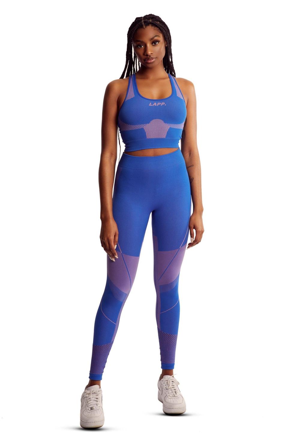 <p><strong>seamless</strong></p><p>lappthebrand.com</p><p><strong>£100.00</strong></p><p><a href="https://www.lappthebrand.com/collections/all/products/nautical-blue-seamless-legging?variant=32113185357914" rel="nofollow noopener" target="_blank" data-ylk="slk:Shop Now;elm:context_link;itc:0;sec:content-canvas" class="link ">Shop Now</a></p>