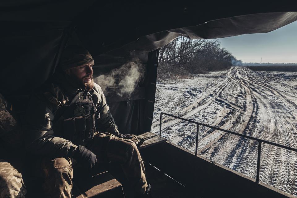 Military activity of the Ukrainian army in the Donetsk region (Diego Herrera Carcedo / Anadolu Agency via Getty Images)