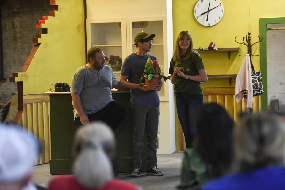 The Augusta Players hold a final run-through of “Little Shop of Horrors” in their rehearsal space off Ellis Street on Thursday, Sept. 28, 2023. “Little Shop of Horrors” will open on Oct. 6th at The Imperial Theater.