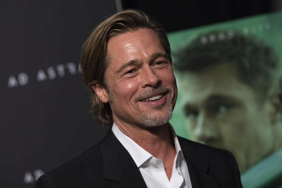 This Sept. 16, 2019 photo shows actor Brad Pitt at a special screening of "Ad Astra" at the National Geographic Museum in Washington. (Photo by Brent N. Clarke/Invision/AP)