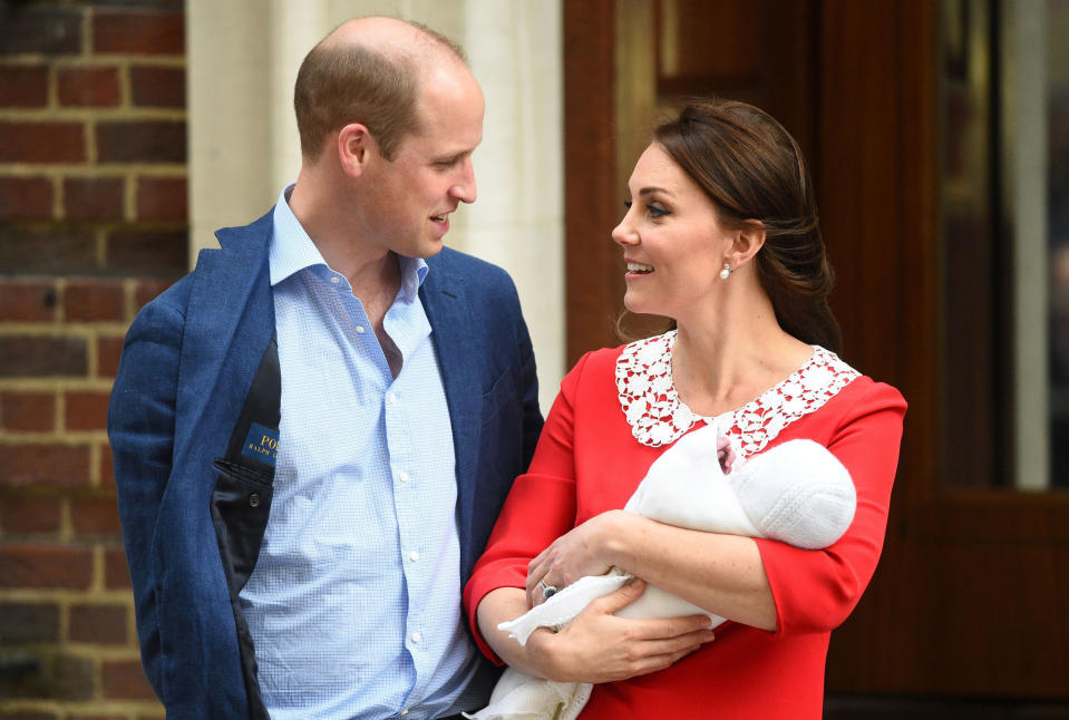 Kate and William have posed for photographs after the births of each of their children [Photo: PA]