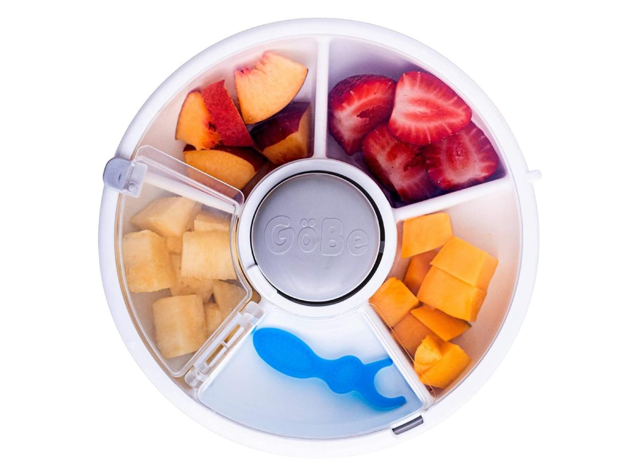 Have your toddler try new foods with the GoBe Snack Spinner. (Source: Amazon)
