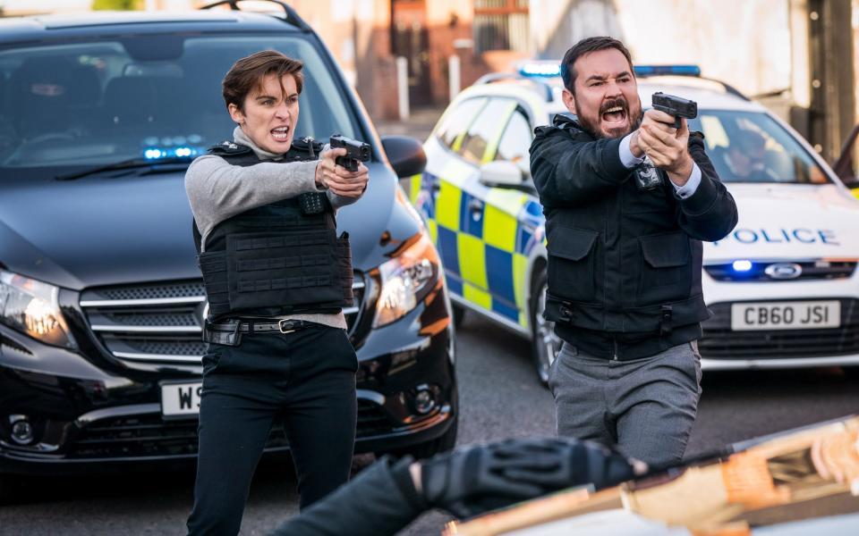 Vicky McClure and Martin Compston in Line of Duty - BBC