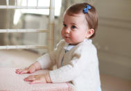 <p>The 1-year-old princess has a mischievous look in her eyes in this sweet photo released for her first birthday.</p>