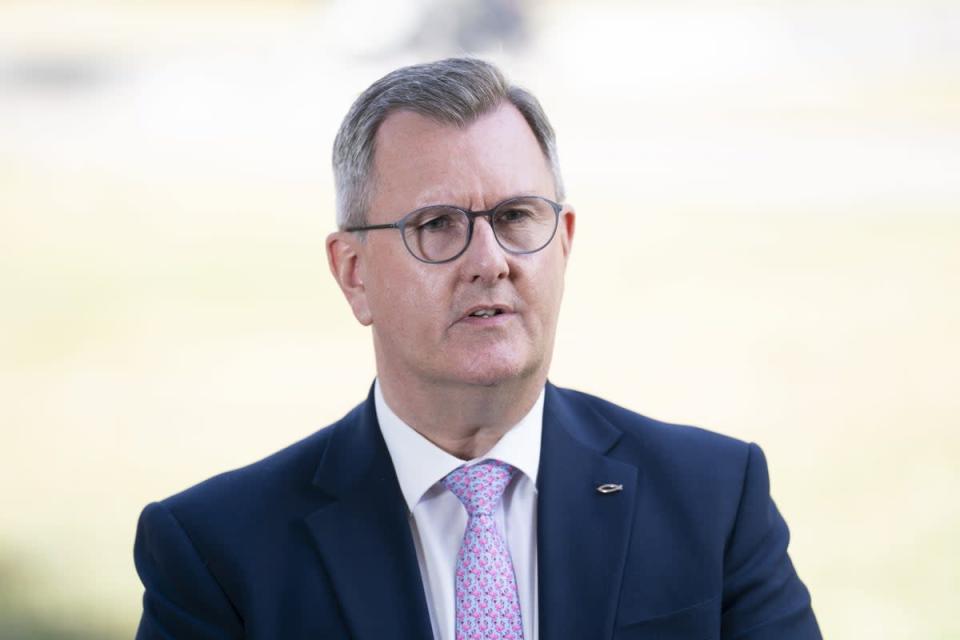 DUP leader Sir Jeffrey Donaldson (Kirsty O’Connor/PA) (PA Wire)
