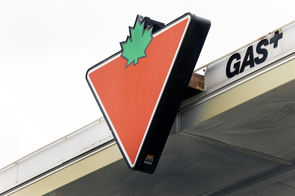 TORONTO, ON - May 4  - A Canadian Tire gas station in Milton, May 4, 2023. Canadian Tire is rebranding their gas stations        (Andrew Francis Wallace/Toronto Star via Getty Images)