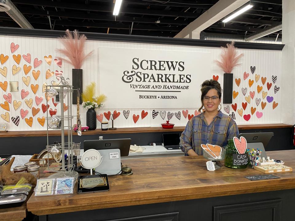 Sophia Martinez is pictured at Screws and Sparkles in downtown Buckeye on Feb. 26, 2024.