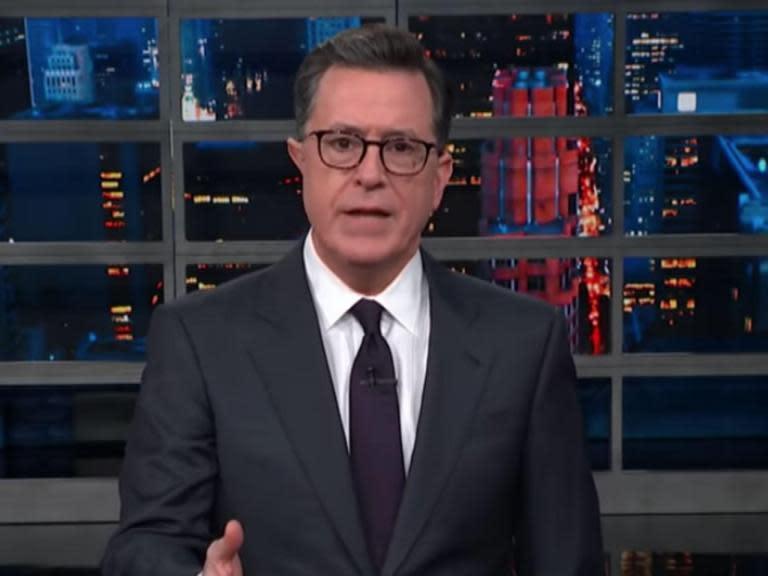 Stephen Colbert criticises Trump’s response to New Zealand terror attack: ‘He never condemns racists’