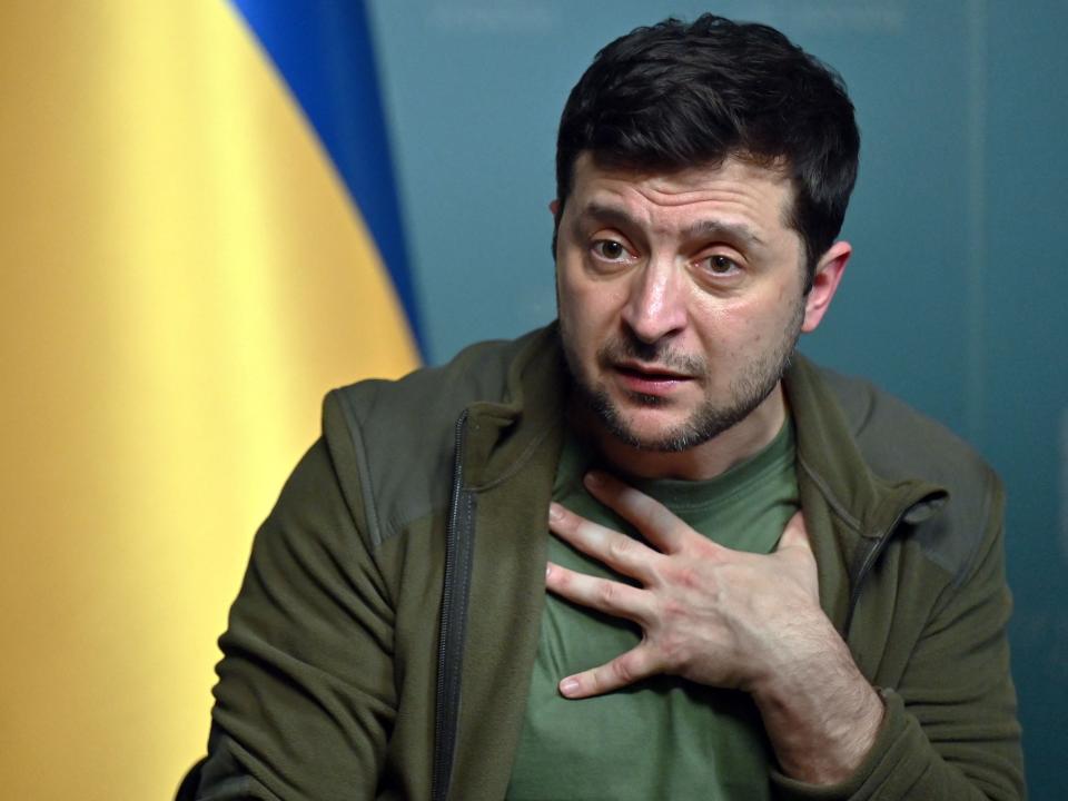 Ukrainian president Volodymyr Zelensky