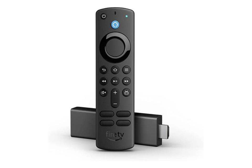 Fire TV Stick 4K, brilliant 4K streaming quality, TV and smart home controls, free and live TV