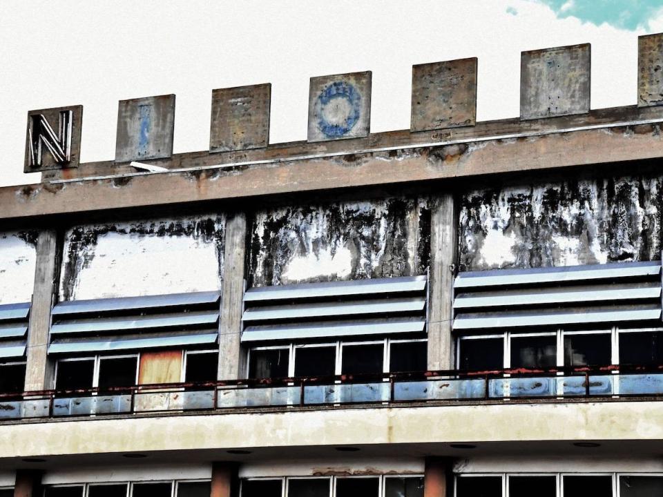 An image of the abandoned Nicosia International Airport in Cyprus.