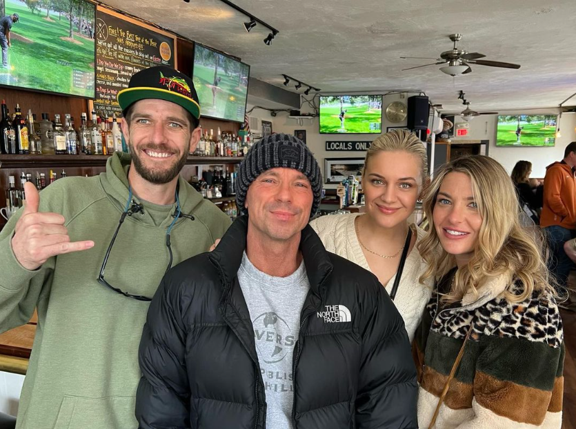 Rye's Tyler McLaughlin, from the hit show "Wicked Tuna," gets to spend tine Saturday, April 8, 2023 with country music superstar Kenny Chesney (black coat) and country singer Kelsea Ballerini (middle).