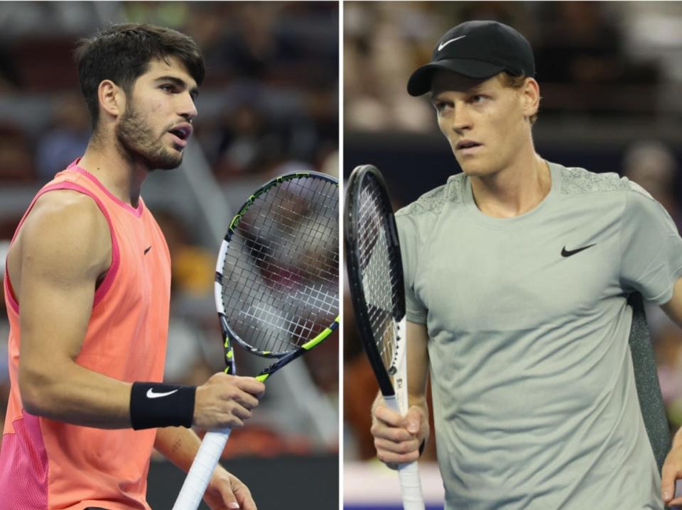 Carlos Alcaraz will meet Jannik Sinner in the China Open final  (Getty Images)