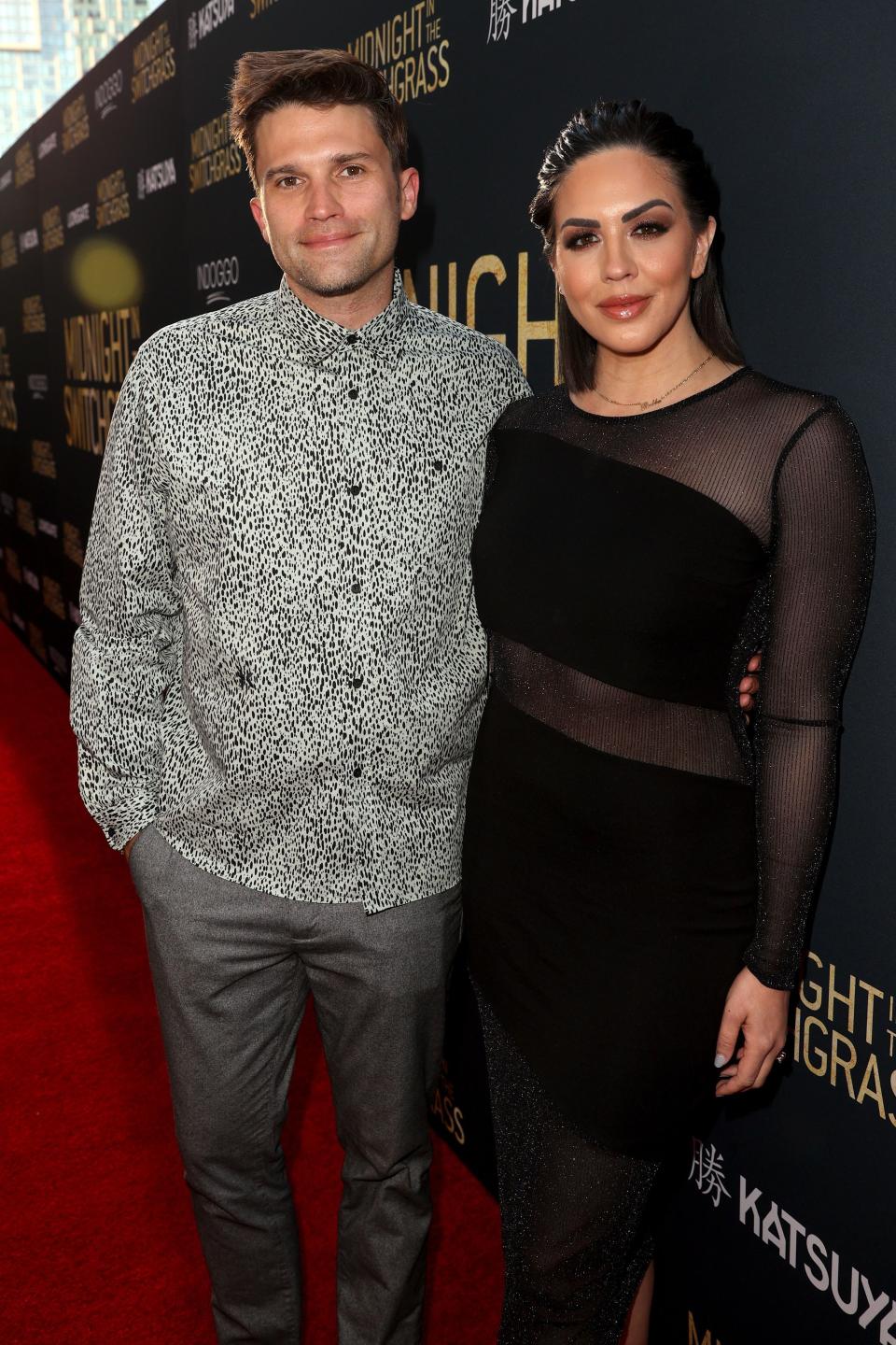 Tom Schwartz and Katie Maloney arrive at a screening of "Midnight in the Switchgrass" on July 19, 2021