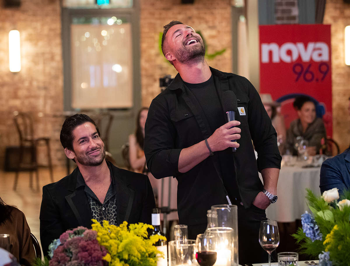 MAFS' Duncan and Harrison at Fitzy & Wippa with Kate Ritchie’s dinner party.