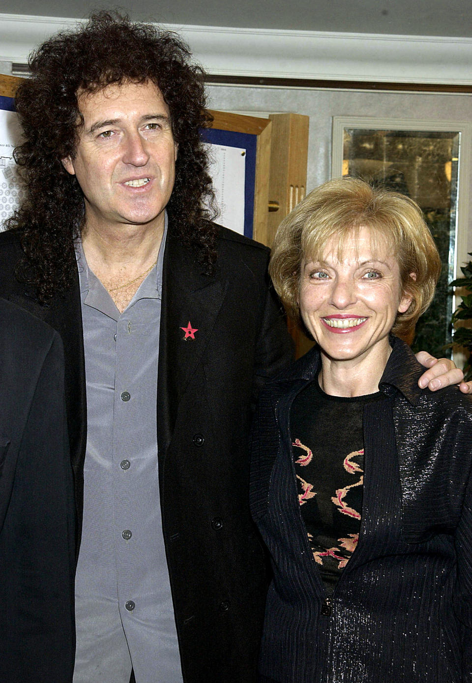 UNITED KINGDOM - NOVEMBER 05:  Queens Brian May With Freddie Mercury's Partner Mary Austin, Sir Elton John And His Lontime Songwriting Partner Bernie Taupin Were Both Honoured By The Bpi At The Music Industry Trust Dinner In Aid Of The Nordoff Robbins Music Therapy Charity, At The Grovesnor House Hotel, London  (Photo by Dave Benett/Getty Images)