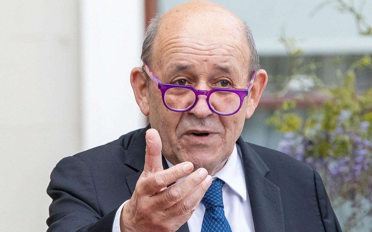  French foreign minister Jean-Yves Le Drian said France is on "high alert" for the Indian variant -  PAUL FAITH/AFP