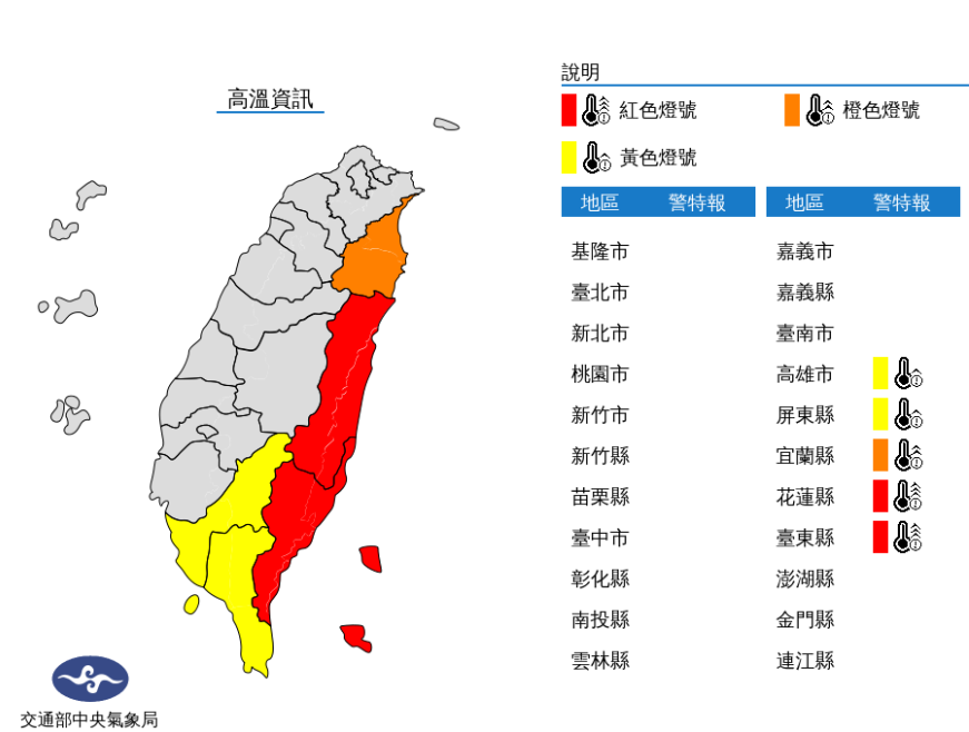 高溫資訊／氣象局提供