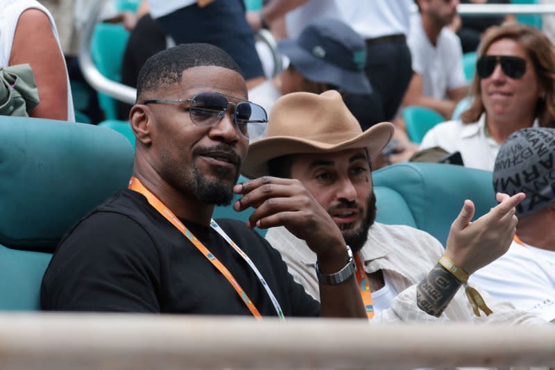 Jamie Foxx attends the Miami Open in March. File Photo by Gary I Rothstein/UPI