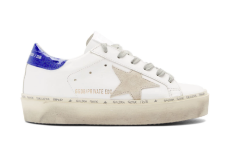 GOLDEN GOOSE SSENSE Exclusive White Glitter Tab Hi Star Sneakers