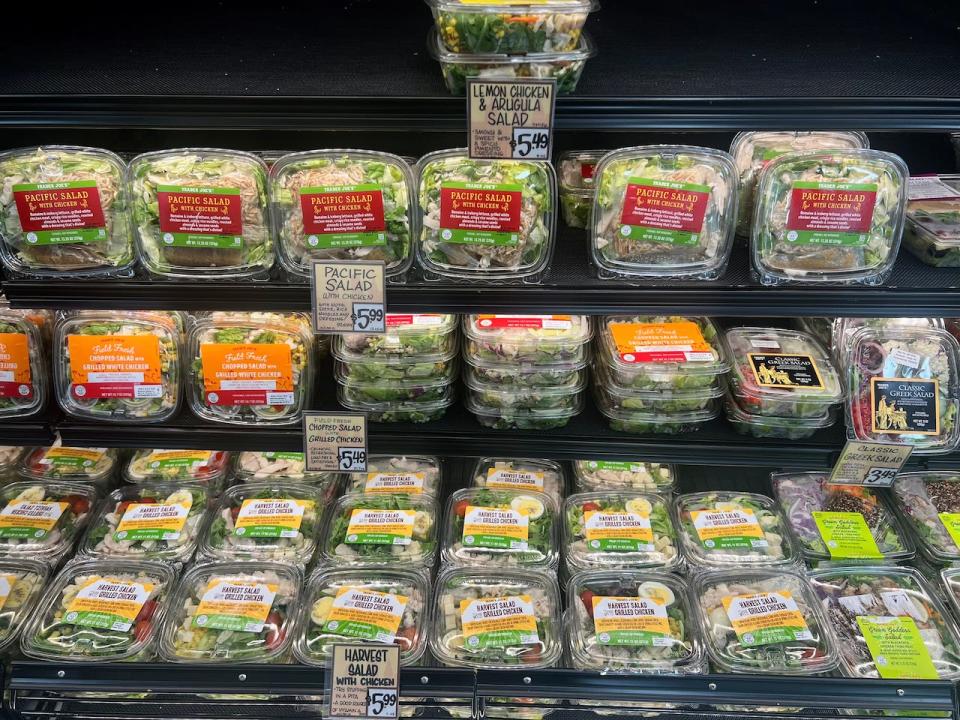 A range of salads.