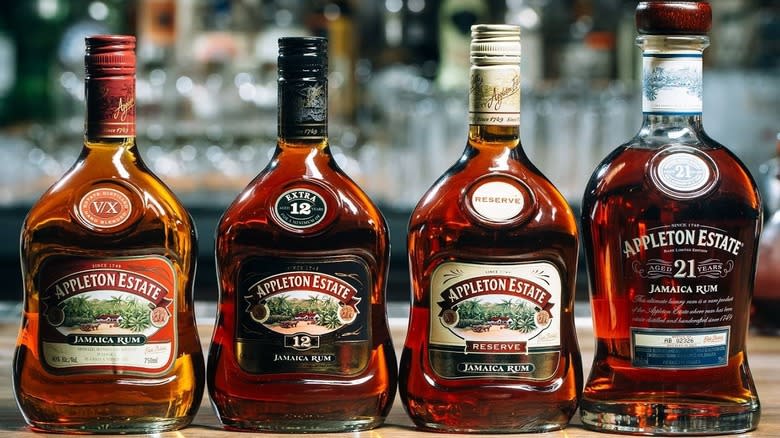 row of appleton estate bottles