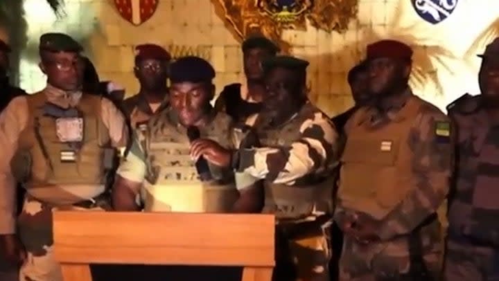 Gabon’s military claims to have seized control of the country (GROUPE GABON TELEVISIONS)