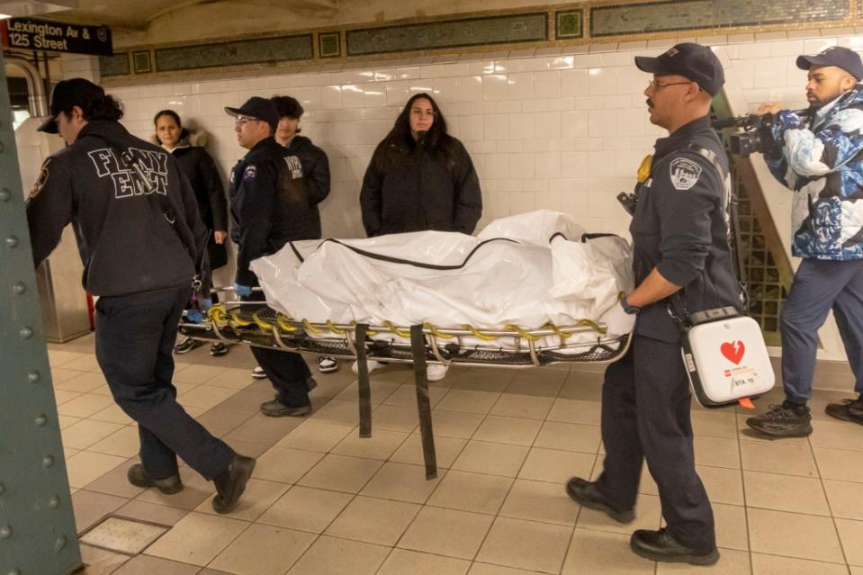 The victim was pushed onto the tracks as a northbound 4 train was entering the East 125th Street and Lexington Avenue station in East Harlem. William Miller