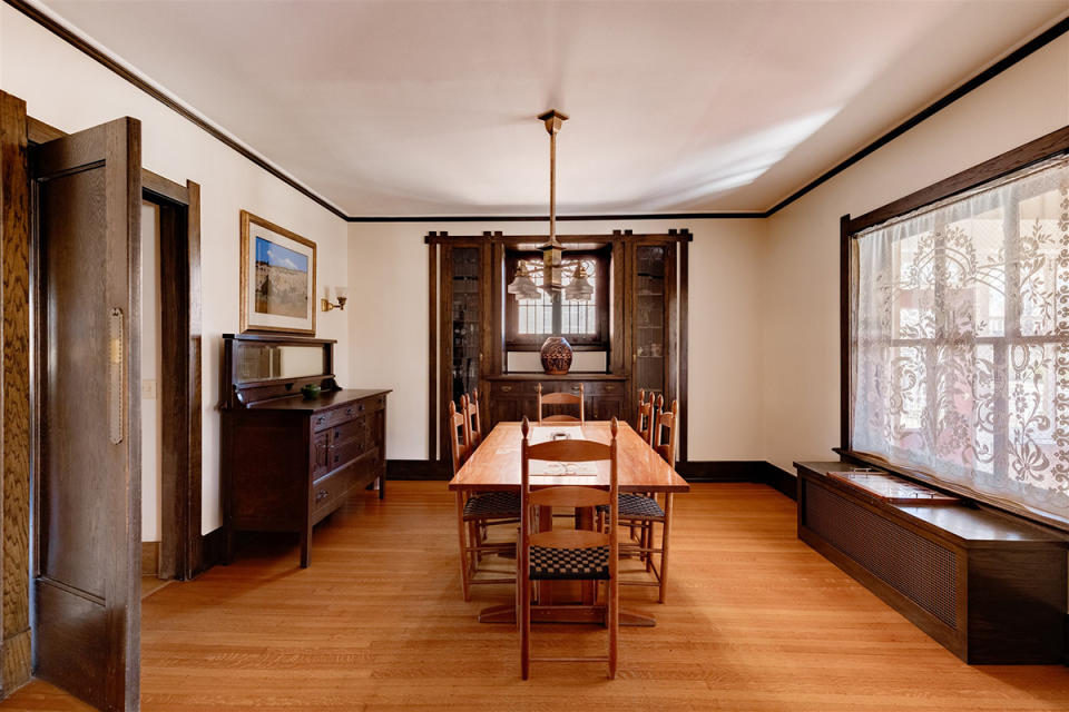 Among the 118-year-old home’s original features are the built-in hutch in the dining room.