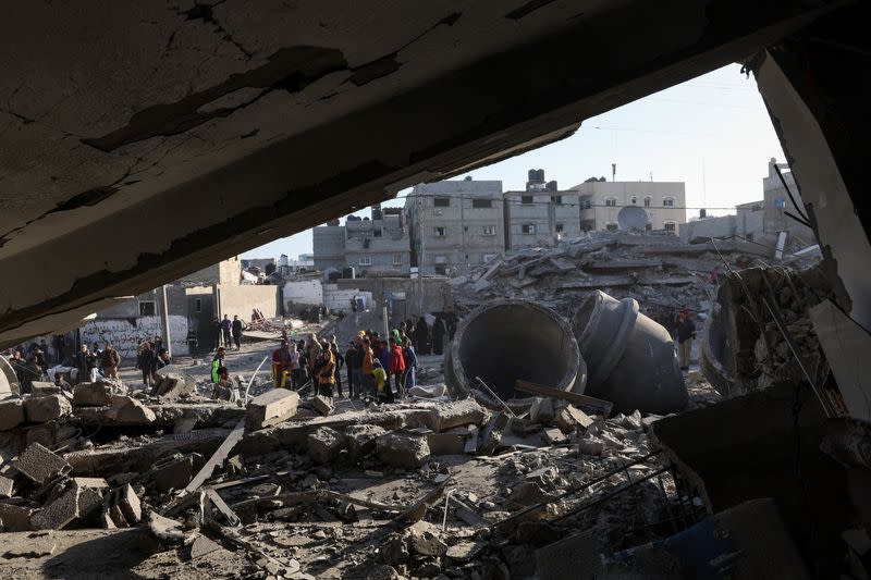 Aftermath of Israeli strikes in Rafah