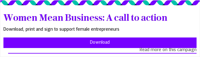 Women Mean Business call to action