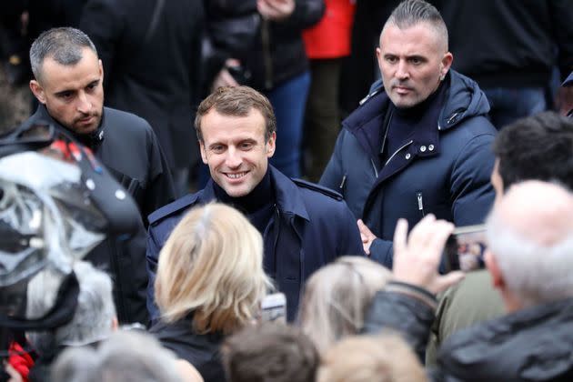 <p>Emmanuel et Brigitte Macron à Honfleur. </p>