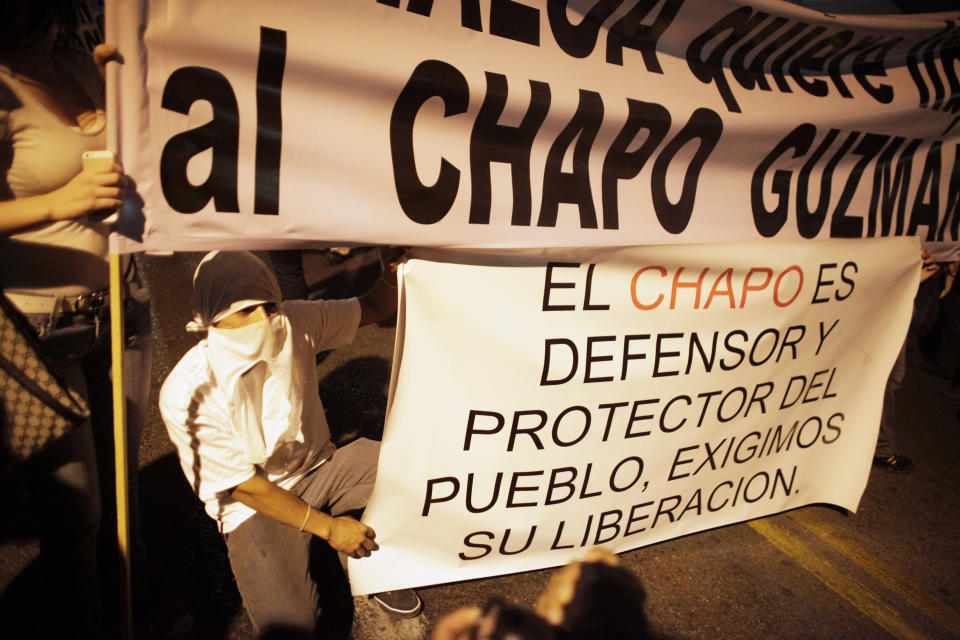 El Chapo defender protest