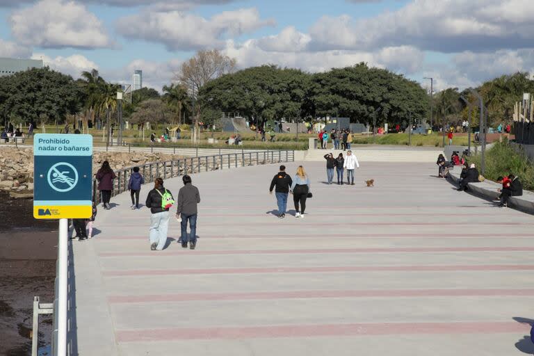 El nuevo Parque Costero, inaugurado el domingo pasado, en Costanera Norte 