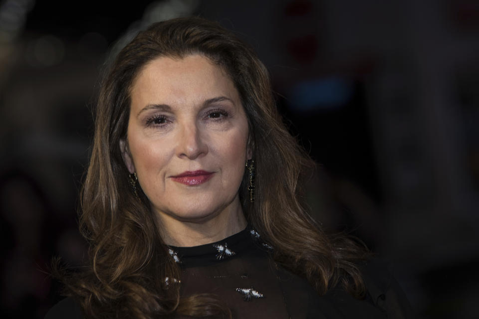 Producer Barbara Broccoli poses for photographers upon arrival at the premiere of the film 'Film Stars Don't Die in Liverpool' showing as part of the BFI London Film Festival in London, Wednesday, Oct. 11, 2017. (Photo by Vianney Le Caer/Invision/AP)