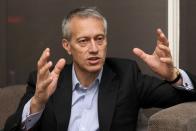 James Quincey, Chairman and CEO of The Coca-Cola Company speaks during an interview with Reuters in Nigeria's commercial capital, Lagos