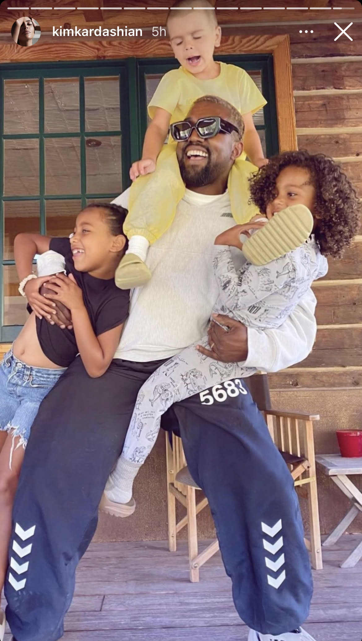 Kim Kardashian celebrates Kanye West on Father's Day. (Instagram/Kim Kardashian)