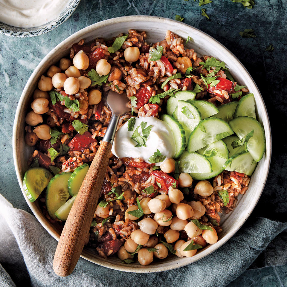 Slow-Cooker Tandoori Rice Bowls with Chickpeas