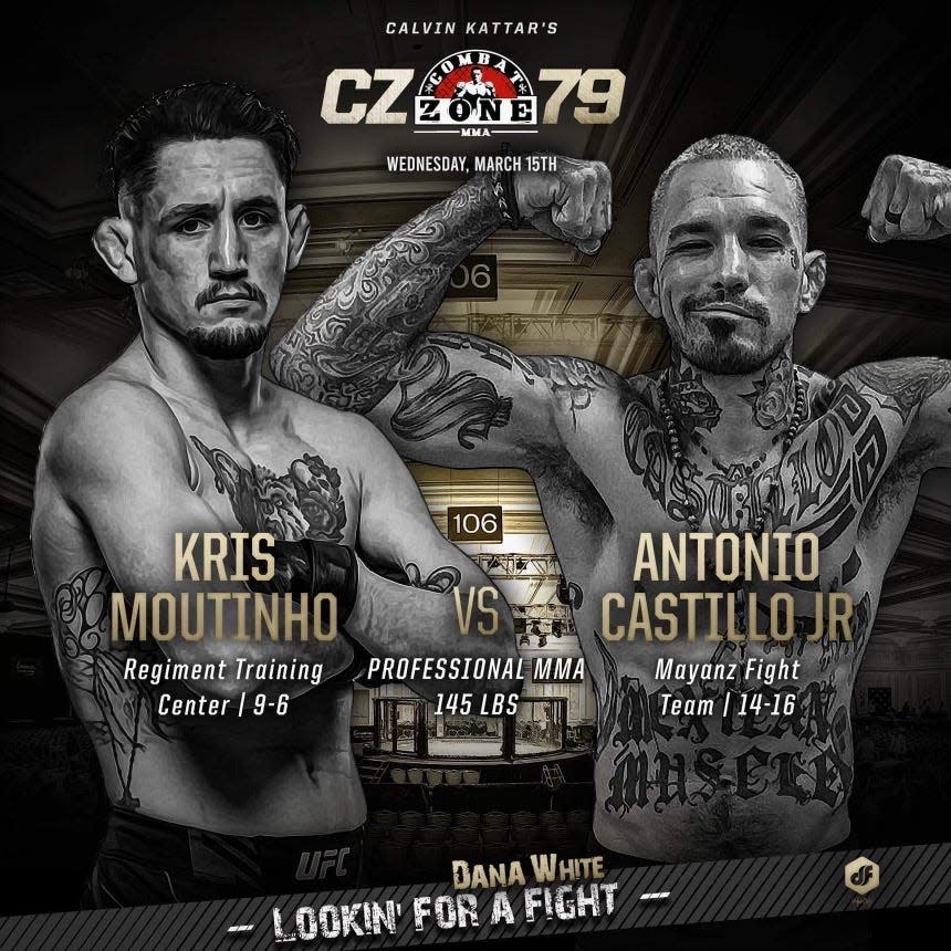 Event poster for Massillon MMA fighter Antonio Castillo Jr.'s performance in the Dana White Lookin' For a Fight series on UFC Fight Pass.