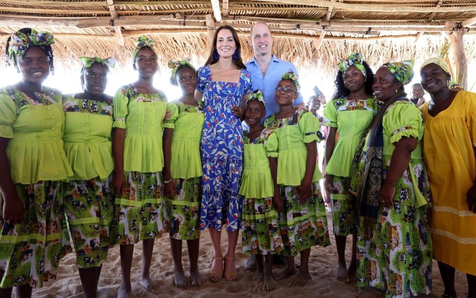 William and Kate travelled to Hopkins, a small village on the coast of Belize, on Sunday, which is considered the cultural centre of the Garifuna community in Belize - Chris Jackson/Chris Jackson Collection