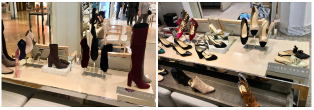 Ivanka Trump shoe displays at Macy’s in Herald Square, NYC (Melody Hahm)