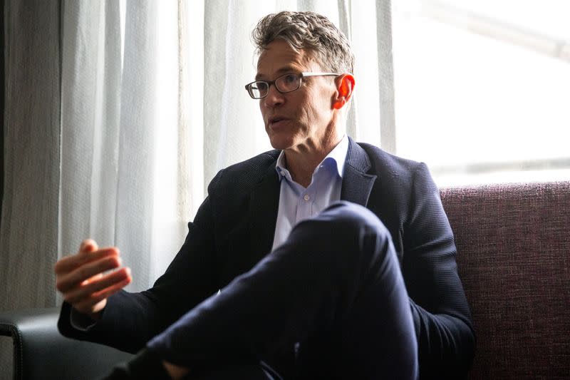 Roche Pharmaceuticals CEO William “Bill” Anderson speaks during an interview on the sidelines of the 38th Annual JP Morgan Healthcare Conference in San Francisco