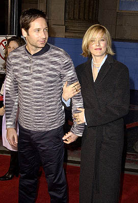 David Duchovny and Tea Leoni at the Hollywood premiere of The Royal Tenenbaums