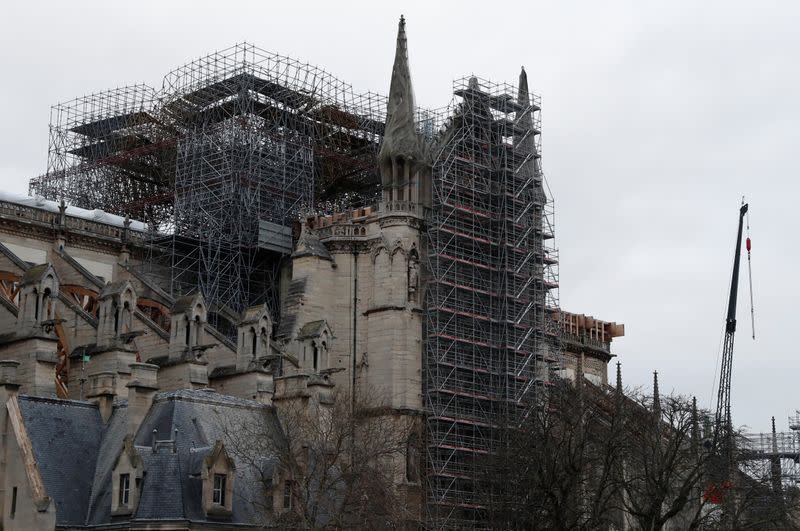 General view of the Notre Dame Cathedral in Paris