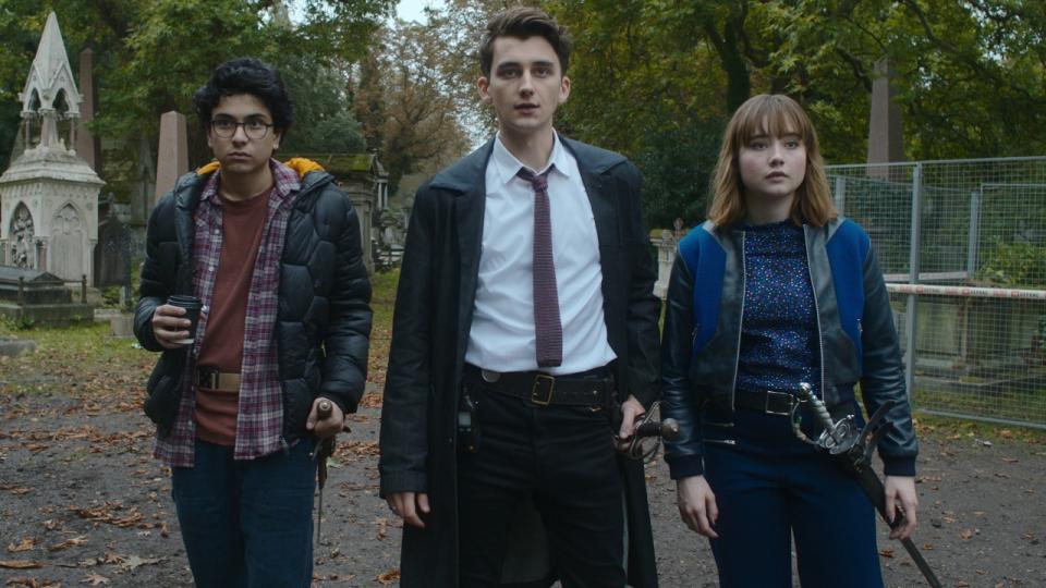From left to right: George, Lockwood and Lucy standing together.