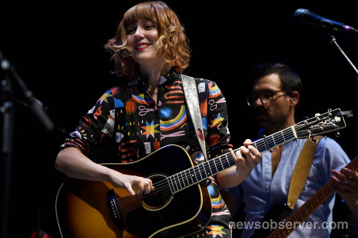 Molly Tuttle performs at World of Bluegrass at Red Hat Amphitheater in Raleigh, NC Friday Sept. 27, 2019.