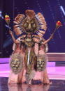 <p>Miss Cameroon Angele Kossinda appears onstage at the Miss Universe 2021 - National Costume Show at Seminole Hard Rock Hotel & Casino on May 13, 2021 in Hollywood, Florida. (Photo by Rodrigo Varela/Getty Images)</p> 