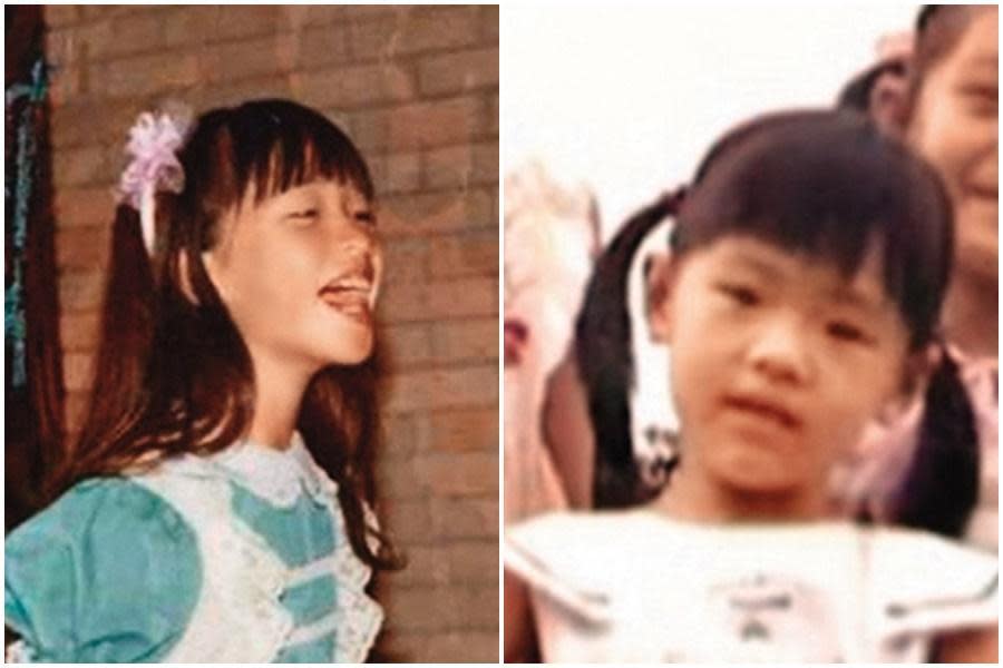 林志玲（左）和小S（右）小時候，穿著公主裝的模樣。（翻攝自林志玲IG、翻攝自《娛樂百分百》）